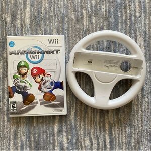 Wii Mario Cart with wheel for gaming